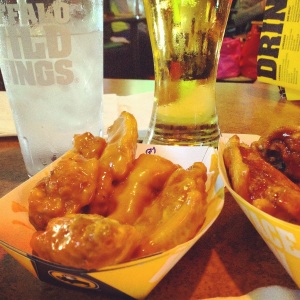 On Sundays, I spend quite a lot of time watching football. If the Packer game isn't on regular TV (which it almost never is, because Texas has two football teams), I head out for wings and beer.