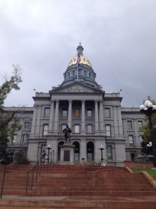 The Colorado State Capitol Building. It has a golden dome. Just like my alma mater!