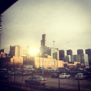 First, there was a train ride, and an unexpectedly sunny view of the skyline.